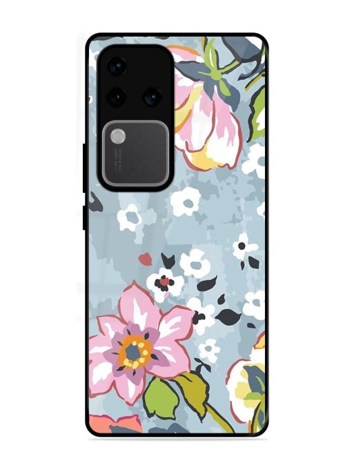 Floral Fantasy Glossy Soft Edge Case for Vivo V30 Pro (5G) Chachhi