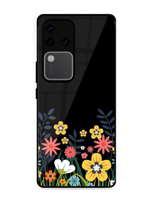 Floral Night Sky Glossy Soft Edge Case for Vivo V30 Pro (5G)