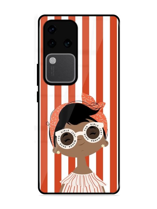 Girls Just Wanna Have Fun Glossy Soft Edge Case for Vivo V30 Pro (5G) Chachhi