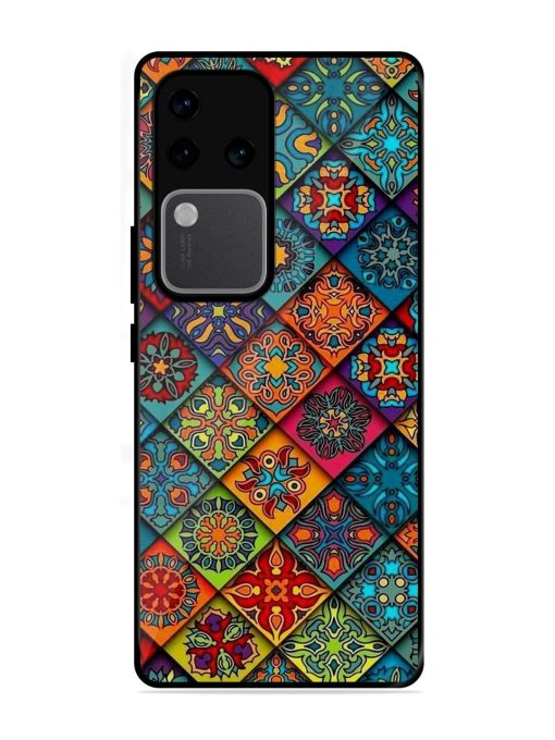 Patchwork Mandala Mosaic Glossy Soft Edge Case for Vivo V30 Pro (5G) Chachhi