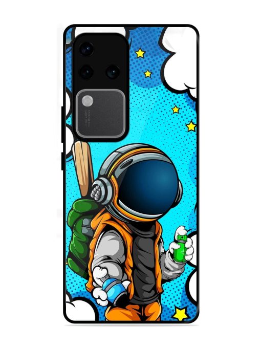 Space Graffiti Artist Glossy Soft Edge Case for Vivo V30 Pro (5G) Chachhi