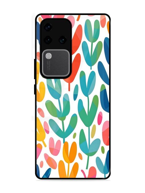 Rainbow Of Blooms Glossy Soft Edge Case for Vivo V30 Pro (5G) Chachhi