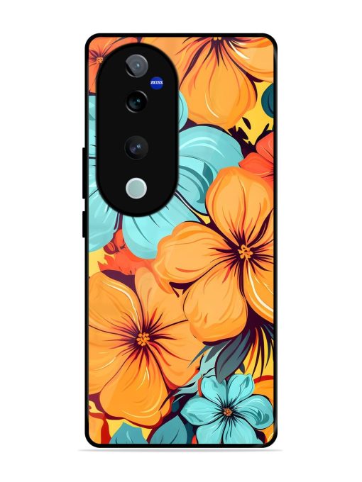 Tropical Bloom Glossy Soft Edge Case for Vivo V40 (5G)