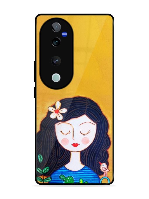 Girl Illustration Glossy Soft Edge Case for Vivo V40 (5G) Chachhi