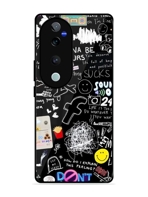 Doodle Diary Glossy Soft Edge Case for Vivo V40 (5G) Chachhi