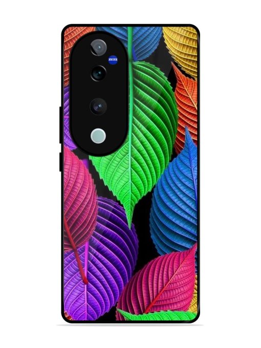 Rainbow Leaf Symphony Glossy Soft Edge Case for Vivo V40 (5G) Chachhi