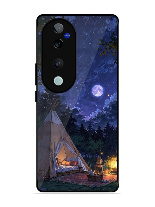 Moonlight Camping Glossy Soft Edge Case for Vivo V40 (5G) Chachhi