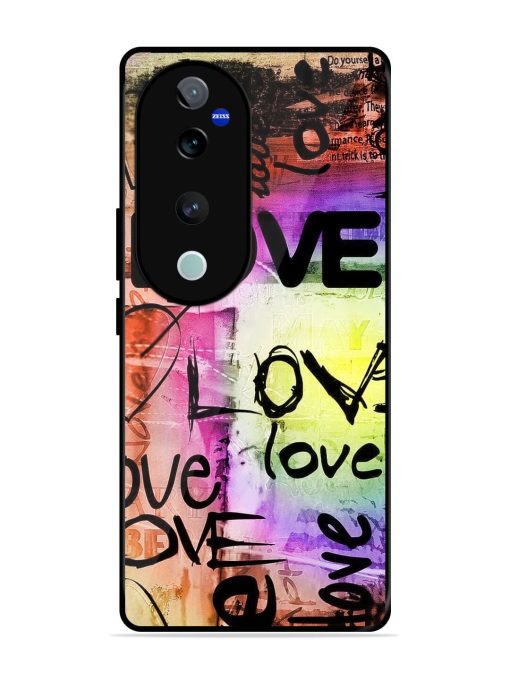 Love Graffiti Glossy Soft Edge Case for Vivo V40 (5G) Chachhi