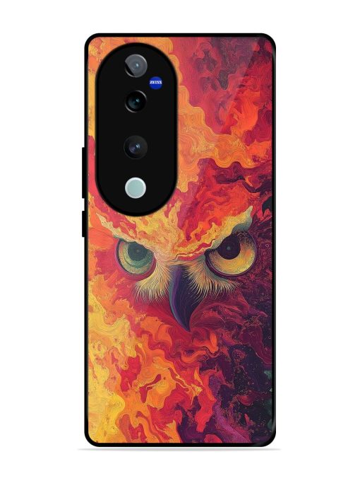 Fiery Owl Glossy Soft Edge Case for Vivo V40 (5G) Chachhi