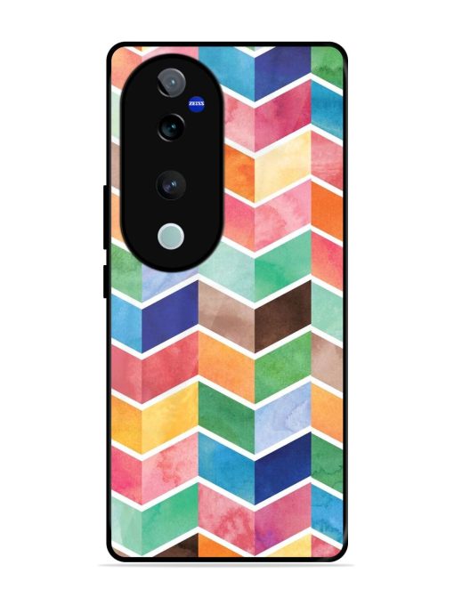 Watercolor Chevron Whimsy Glossy Soft Edge Case for Vivo V40 (5G) Chachhi