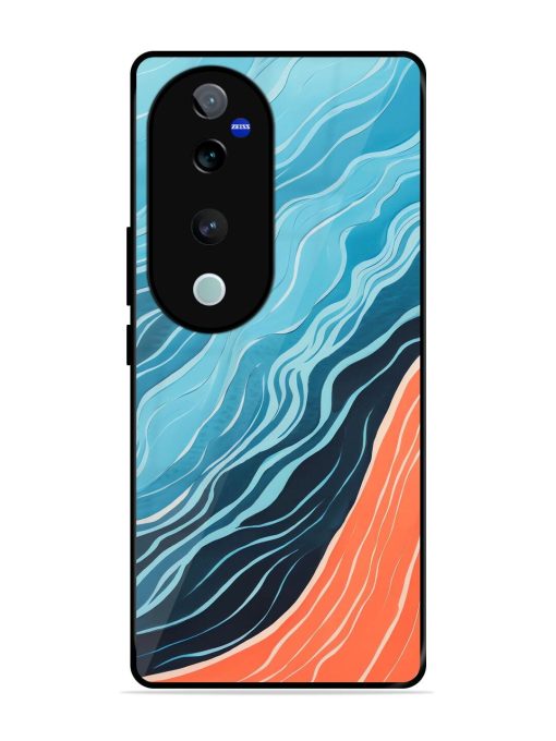 Oceanic Divide Glossy Soft Edge Case for Vivo V40 Pro (5G) Chachhi