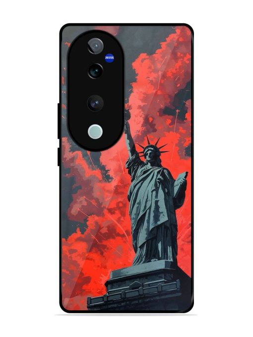 Lady Liberty'S Firework Finale Glossy Soft Edge Case for Vivo V40 Pro (5G)