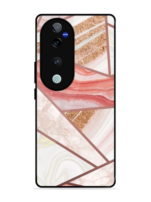 Rosy Mosaic Glossy Soft Edge Case for Vivo V40 Pro (5G)