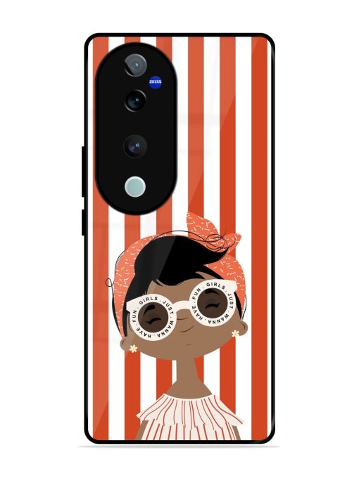 Girls Just Wanna Have Fun Glossy Soft Edge Case for Vivo V40 Pro (5G) Chachhi