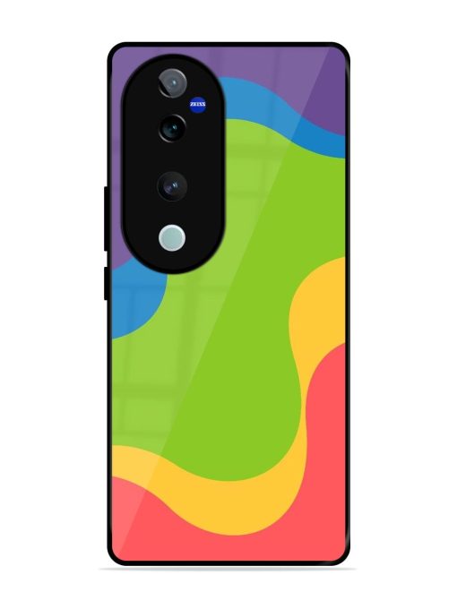 Wavy Rainbow Wonderland Glossy Soft Edge Case for Vivo V40 Pro (5G) Chachhi