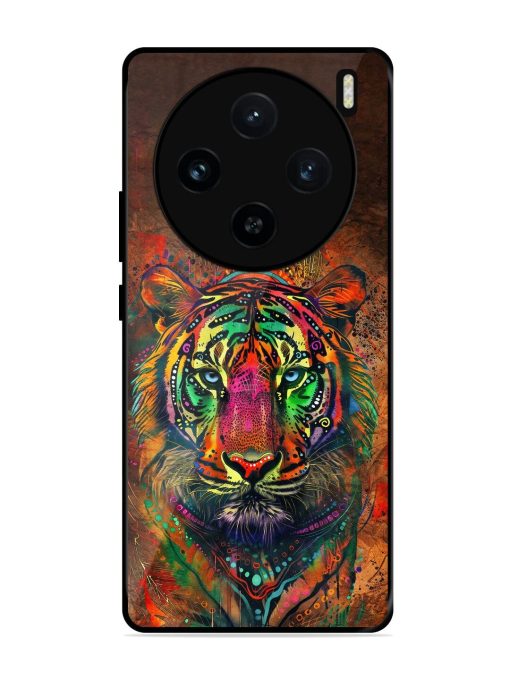 Cosmic Tiger Glossy Soft Edge Case for Vivo X100 (5G) Chachhi