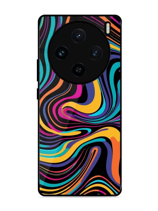 Psychedelic Swirl Glossy Soft Edge Case for Vivo X100 (5G) Chachhi