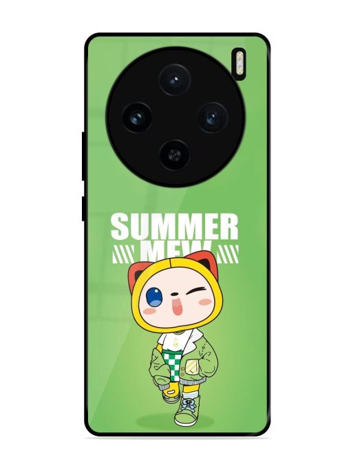 Purrfect Summer Glossy Soft Edge Case for Vivo X100 (5G) Chachhi