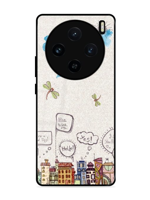 Doodle City Glossy Soft Edge Case for Vivo X100 (5G)