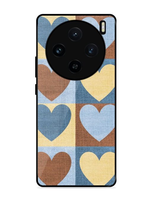 Hearts On Canvas Glossy Soft Edge Case for Vivo X100 (5G) Chachhi