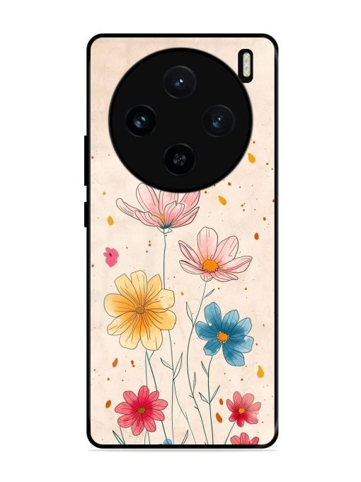 Delicate Bloom Glossy Soft Edge Case for Vivo X100 (5G) Chachhi