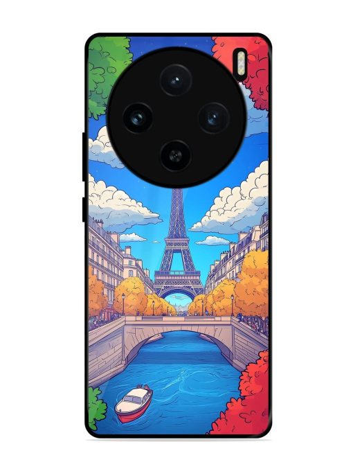 Parisian Panorama Glossy Soft Edge Case for Vivo X100 (5G)