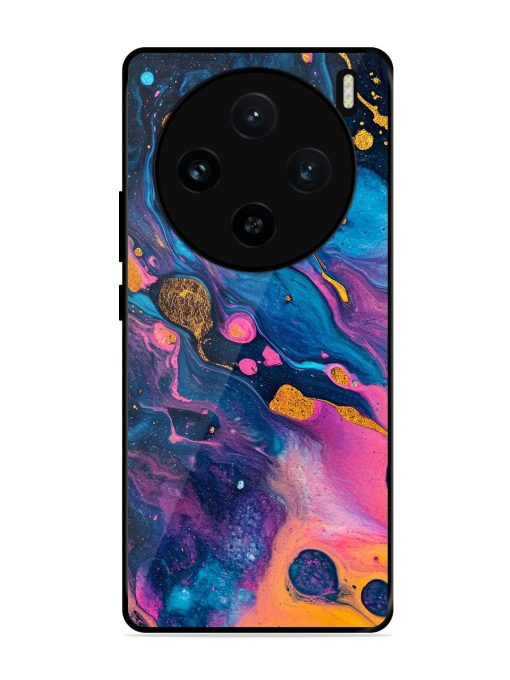 Cosmic Swirl Glossy Soft Edge Case for Vivo X100 (5G) Chachhi