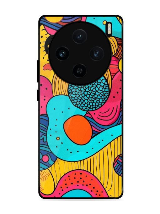 Psychedelic Patterns Glossy Soft Edge Case for Vivo X100 (5G) Chachhi