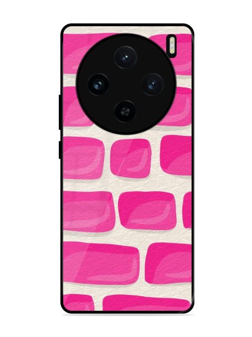 Pink Brick Wall Glossy Soft Edge Case for Vivo X100 (5G)