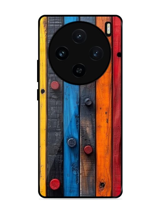 Rainbow Plank Glossy Soft Edge Case for Vivo X100 (5G) Chachhi