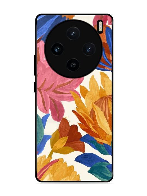 Blooming Tapestry Glossy Soft Edge Case for Vivo X100 (5G)