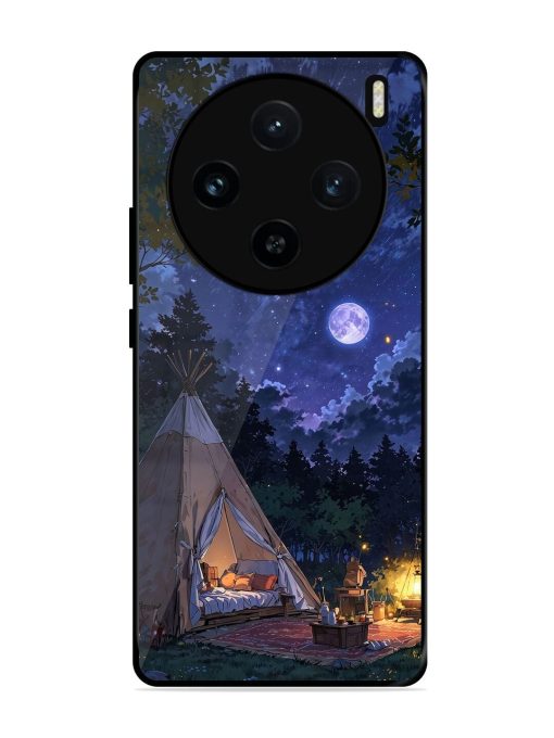 Moonlight Camping Glossy Soft Edge Case for Vivo X100 (5G) Chachhi