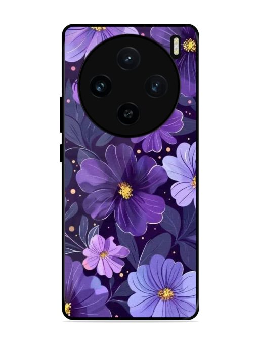 Purple Paradise Glossy Soft Edge Case for Vivo X100 (5G) Chachhi