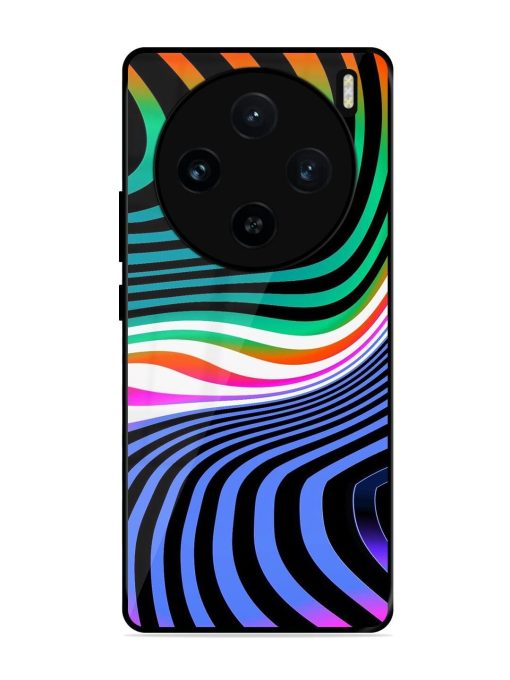 Psychedelic Waves Glossy Soft Edge Case for Vivo X100 (5G) Chachhi