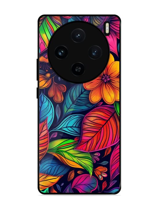 Rainbow Of Blooms Glossy Soft Edge Case for Vivo X100 (5G) Chachhi