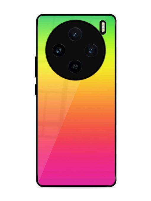 Rainbow Gradient Glossy Soft Edge Case for Vivo X100 (5G) Chachhi