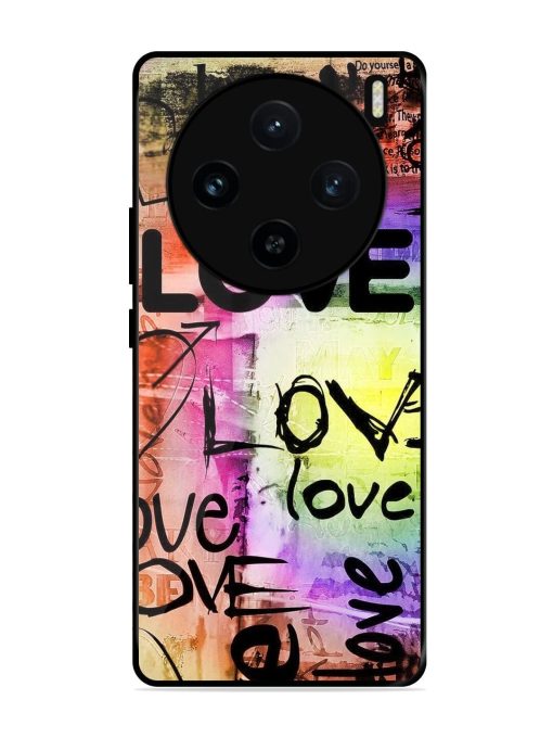 Love Graffiti Glossy Soft Edge Case for Vivo X100 (5G) Chachhi