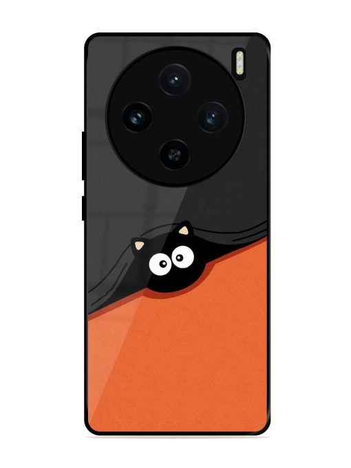 Peek-A-Boo Kitty Glossy Soft Edge Case for Vivo X100 (5G) Chachhi