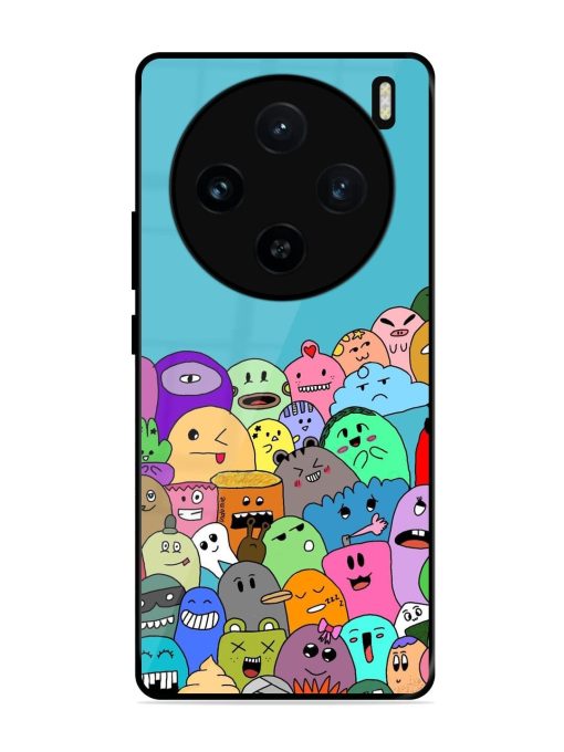 Monster Mash Glossy Soft Edge Case for Vivo X100 (5G) Chachhi