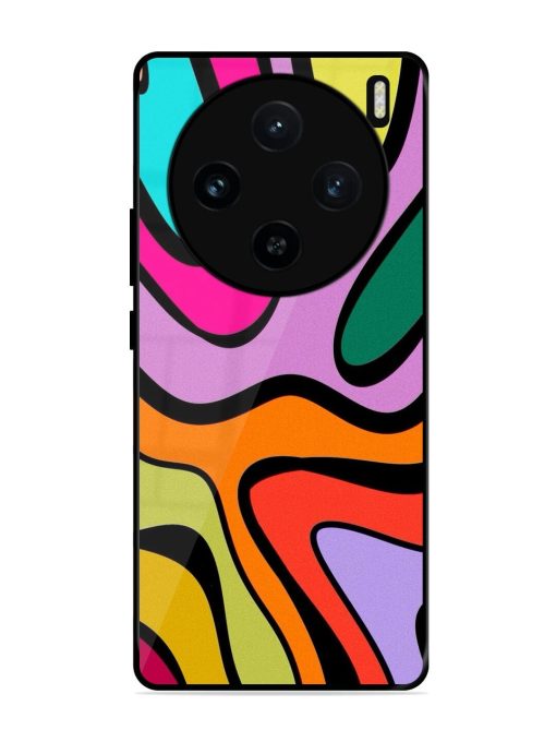 Groovy Swirls Glossy Soft Edge Case for Vivo X100 (5G)