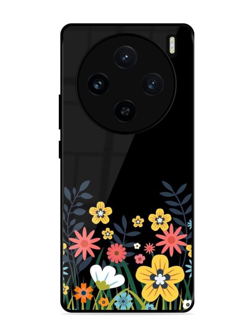 Floral Night Sky Glossy Soft Edge Case for Vivo X100 (5G) Chachhi