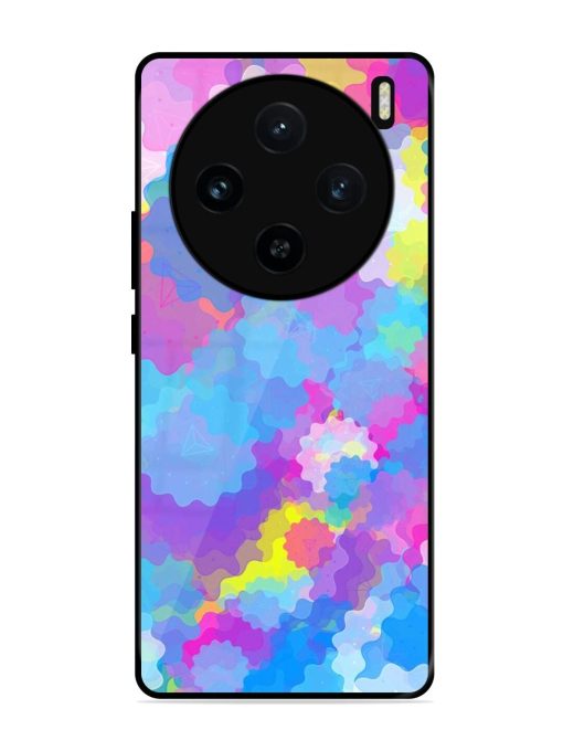 Psychedelic Cloud Burst Glossy Soft Edge Case for Vivo X100 (5G) Chachhi