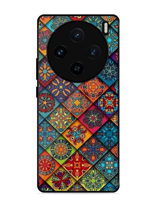 Patchwork Mandala Mosaic Glossy Soft Edge Case for Vivo X100 (5G)