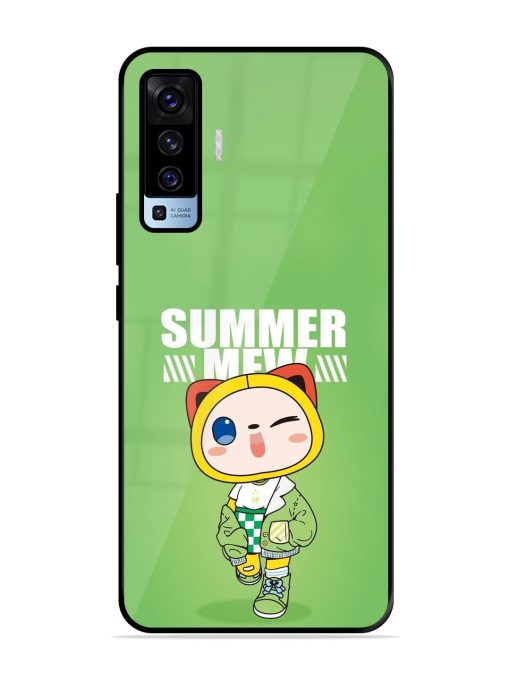 Purrfect Summer Glossy Soft Edge Case for Vivo X50 Chachhi