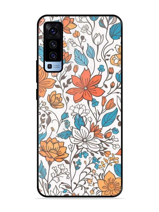 Floral Symphony Glossy Soft Edge Case for Vivo X50 Chachhi