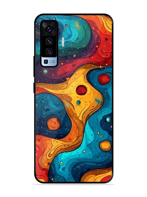 Cosmic Swirl Glossy Soft Edge Case for Vivo X50 Chachhi