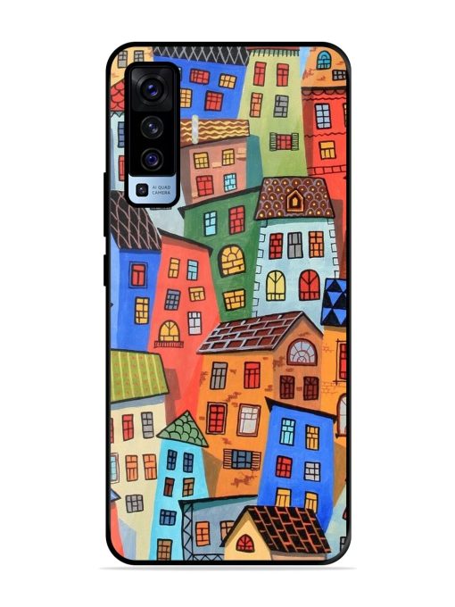 Rainbow House Glossy Soft Edge Case for Vivo X50 Chachhi