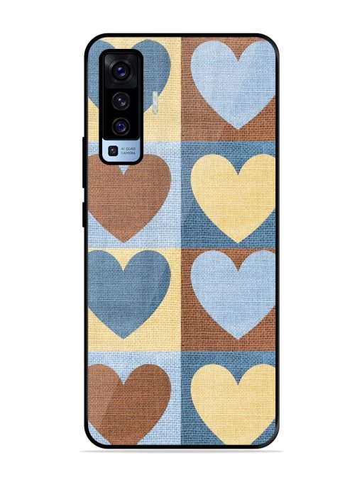 Hearts On Canvas Glossy Soft Edge Case for Vivo X50 Chachhi