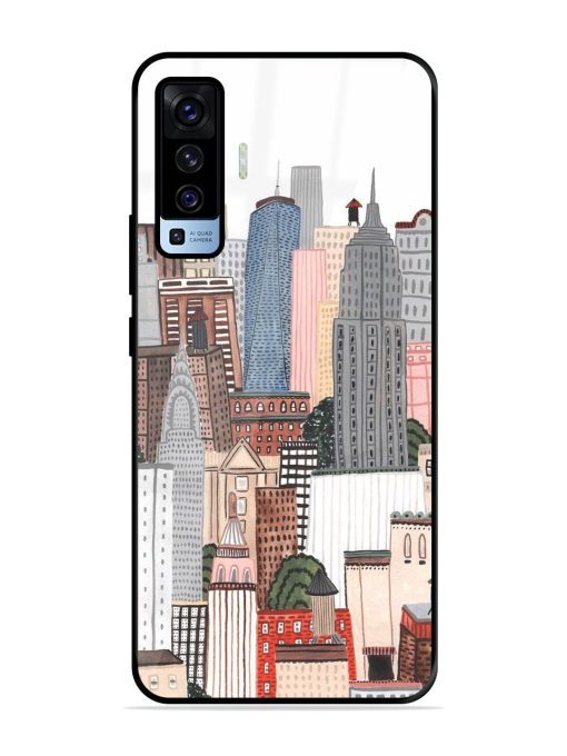 Cityscape Dreams Glossy Soft Edge Case for Vivo X50 Chachhi