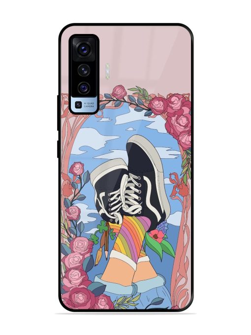 Floral Fantasy Glossy Soft Edge Case for Vivo X50 Chachhi